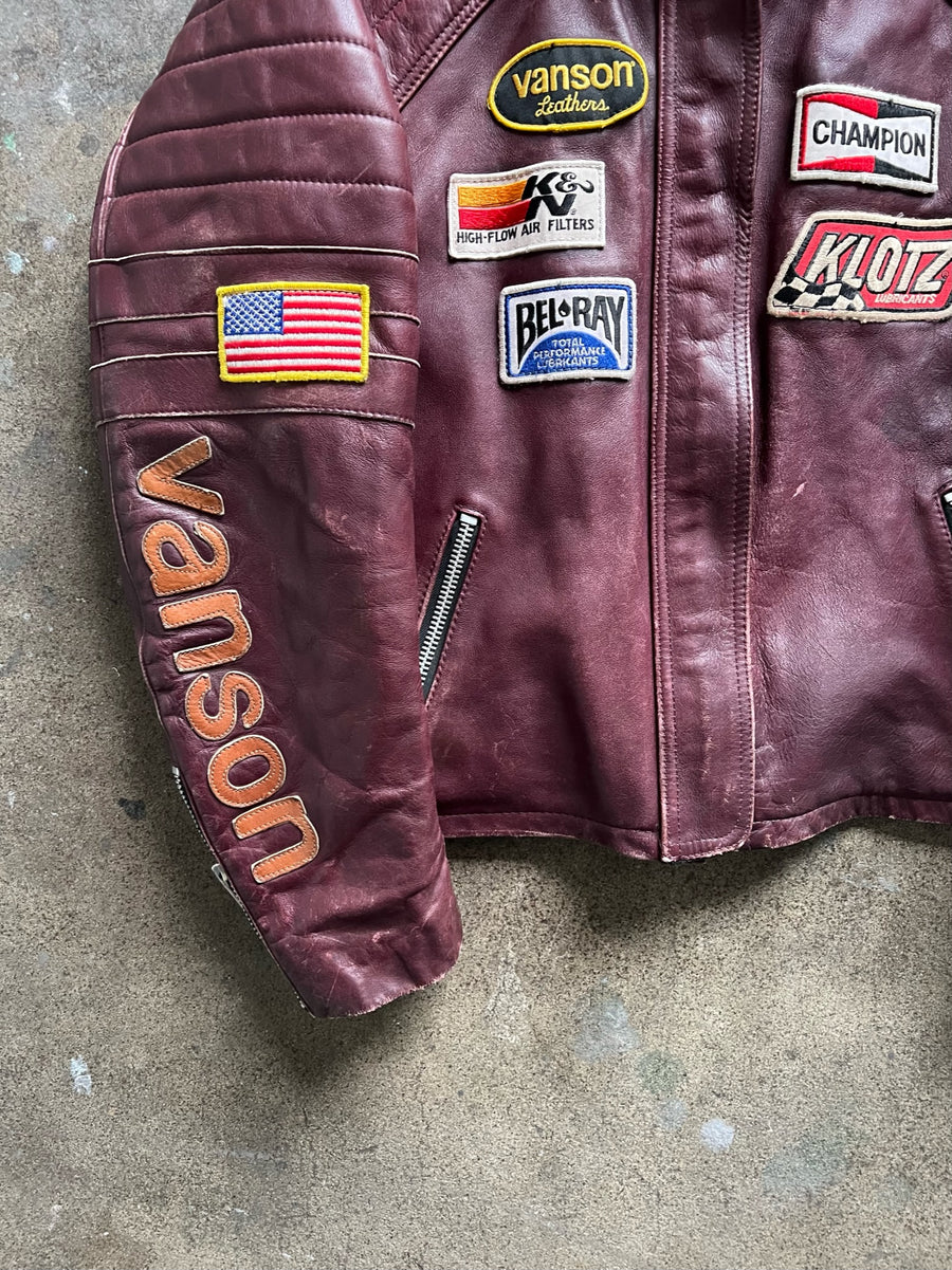 1980s Vanson Leathers Oxblood Biker Jacket