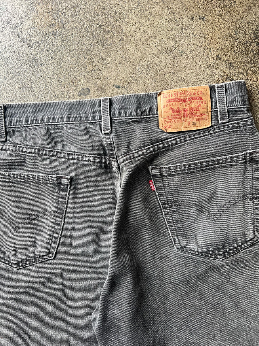 1990s Levi's 550 Faded Black Jorts 35