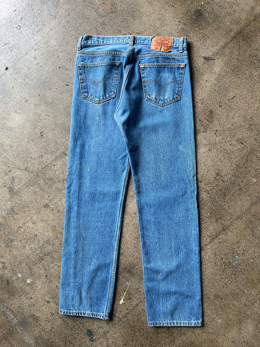 1990s Levi's 501 Faded Blue Jeans 32