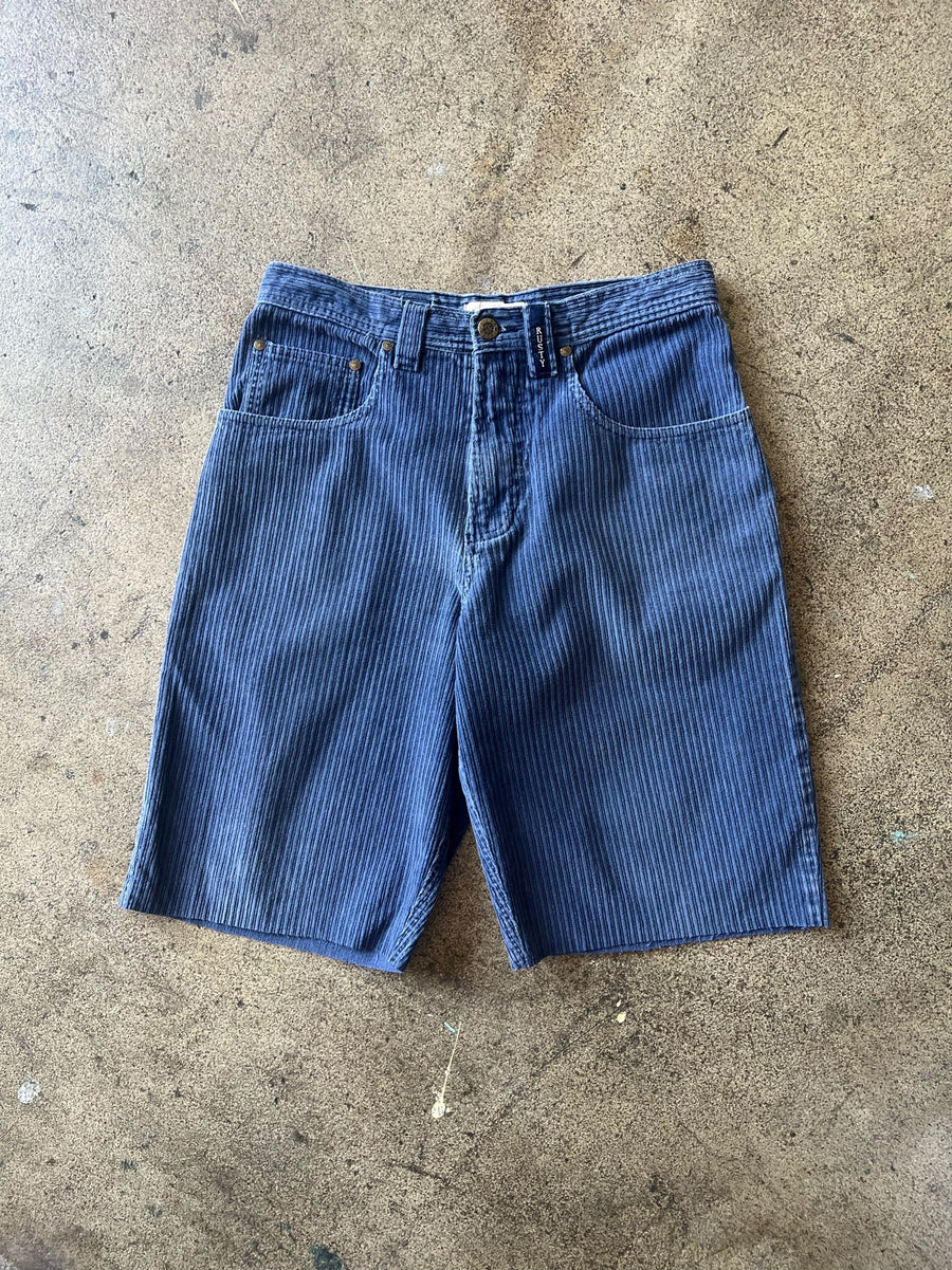 1990s Rusty Chopped Blue Corduroy Shorts 30