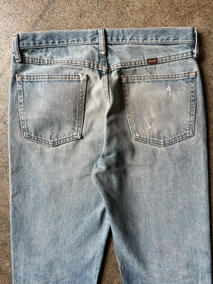 1990s Rustler Distressed Dirty Wash Jeans 33