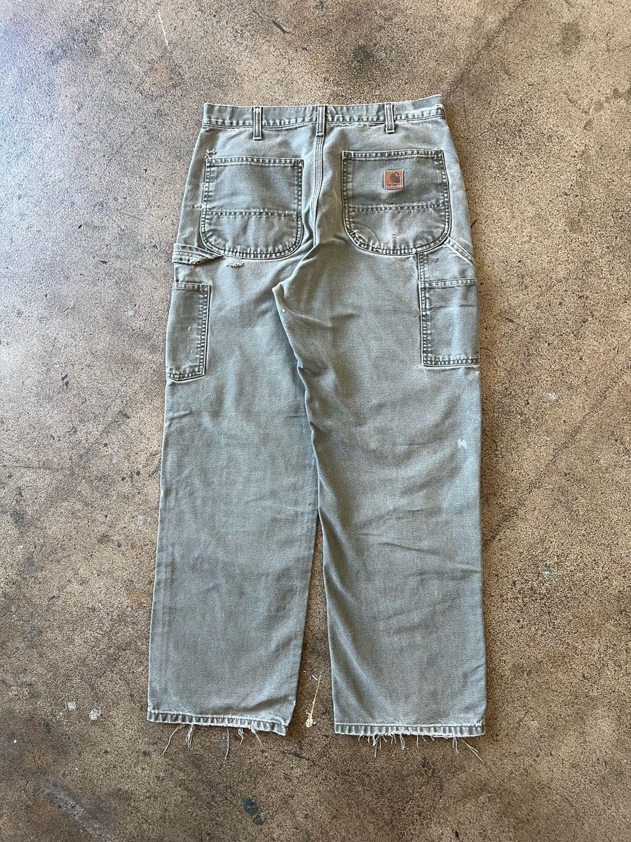 2000s Carhartt Moss Green Work Pants 31