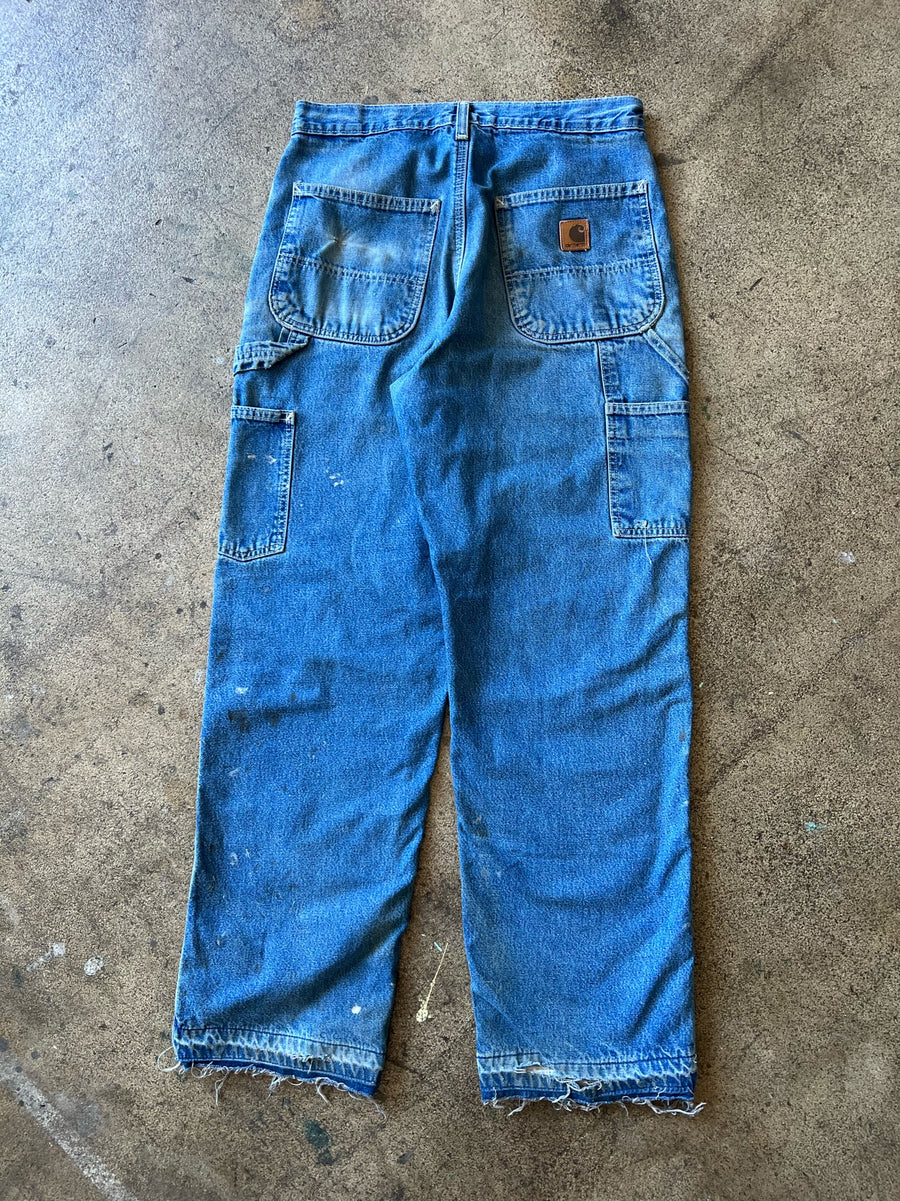 1990s Carhartt Released Hem Work Jeans 31