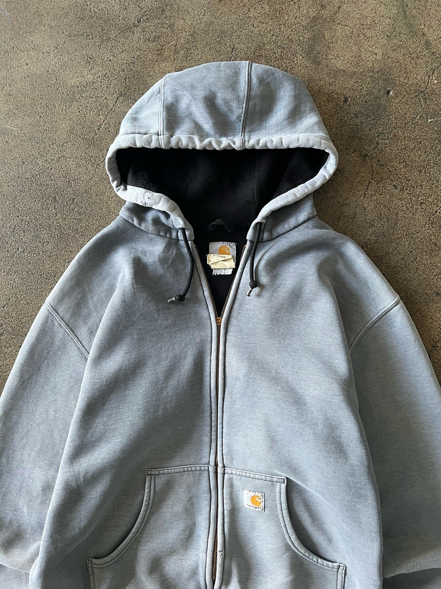 2000s Carhartt Faded Gray Zip Hoodie