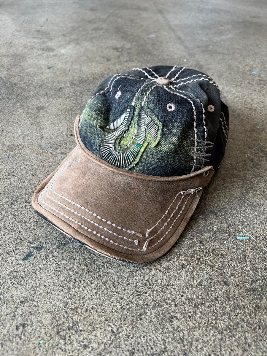 2000s True Religion Leather Patchwork XXX Cap