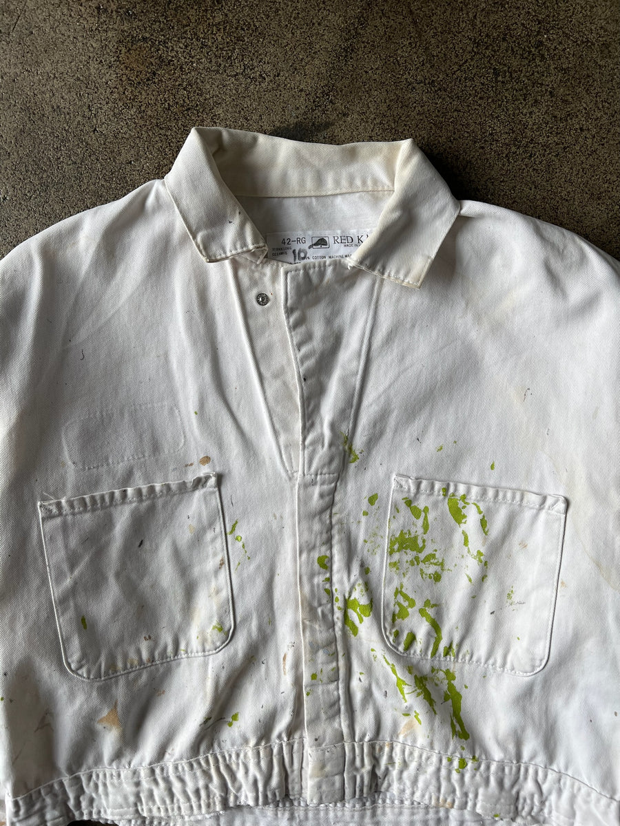 1980s Cropped Paint Stained Two Pocket Jacket – Ametora