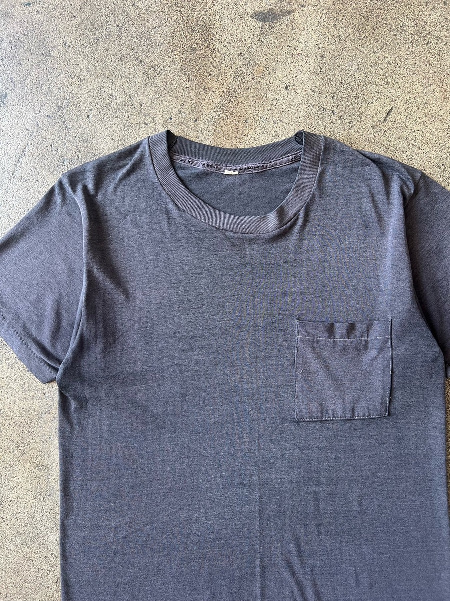 1980s Faded Black Pocket Tee