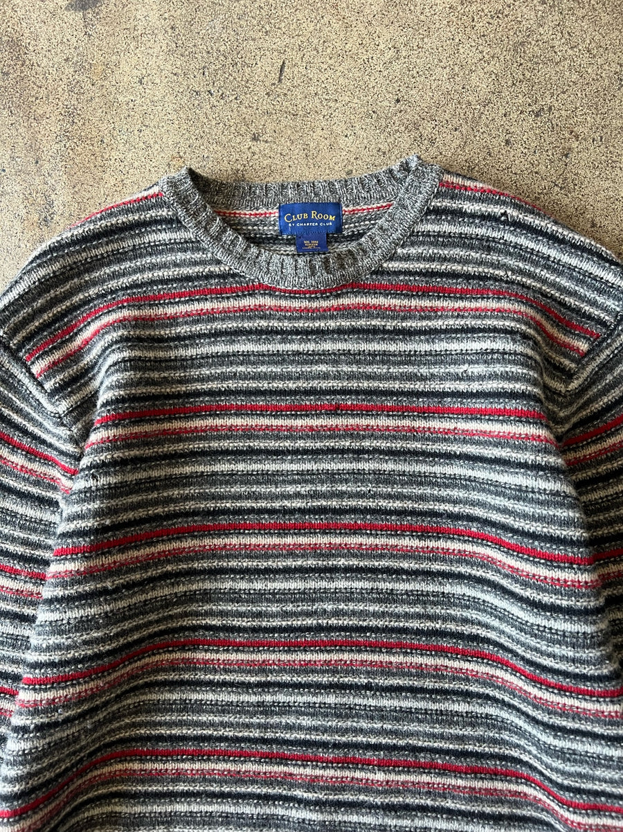 2000s Club Room Stripe Lambs Wool Sweater