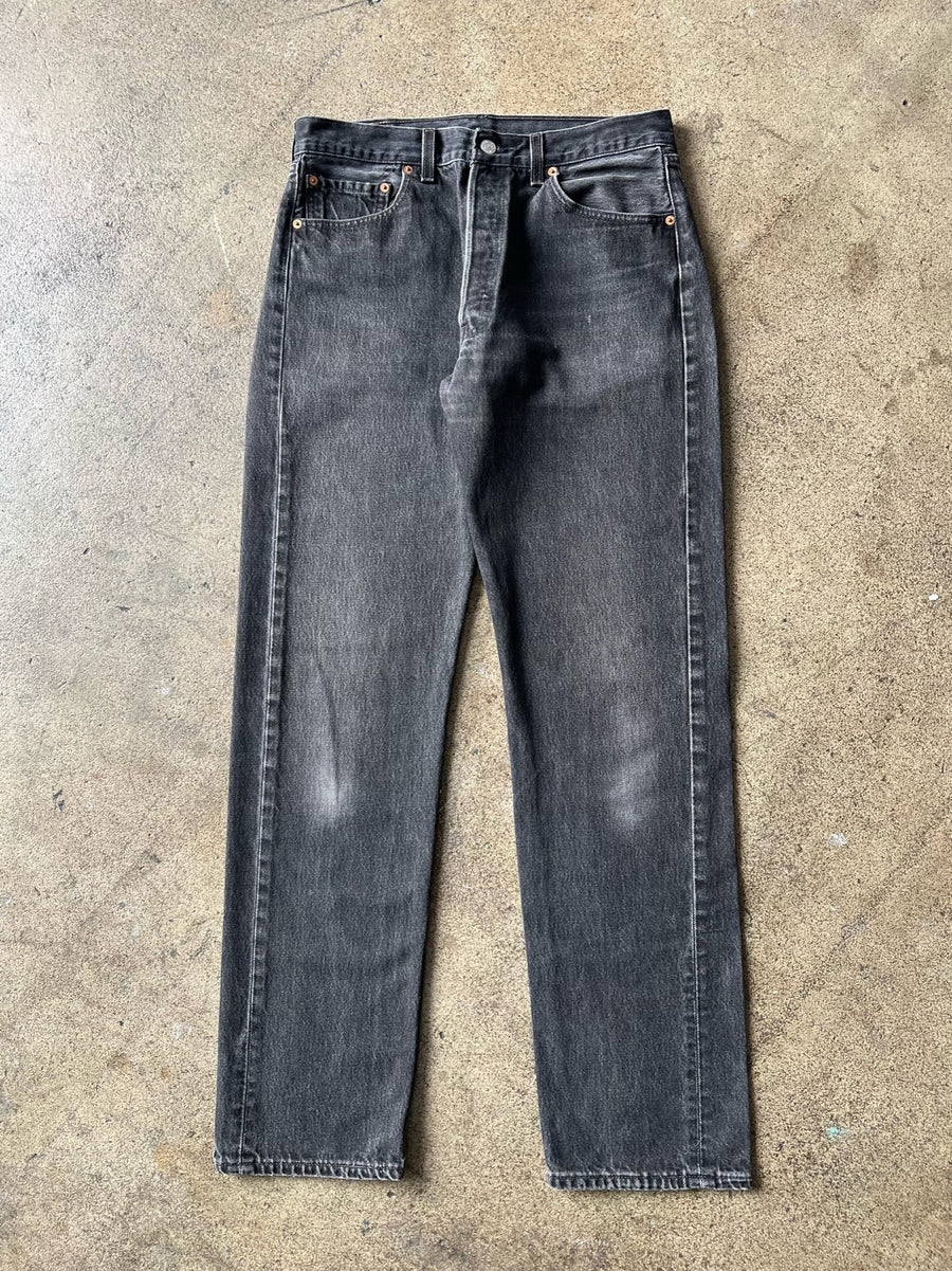 1990s Levi's 501 Faded Black Jeans 32