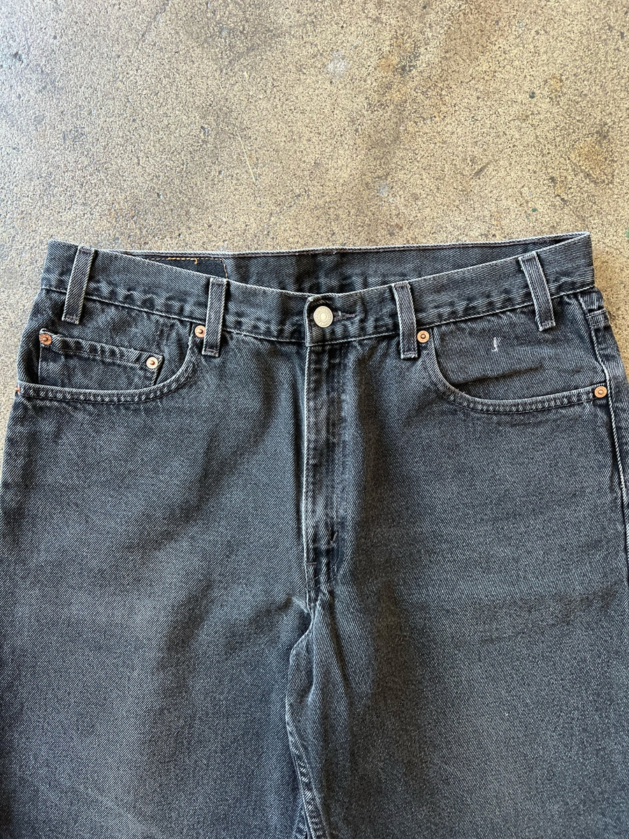 1990s Levi's 550 Faded Black Jorts 34