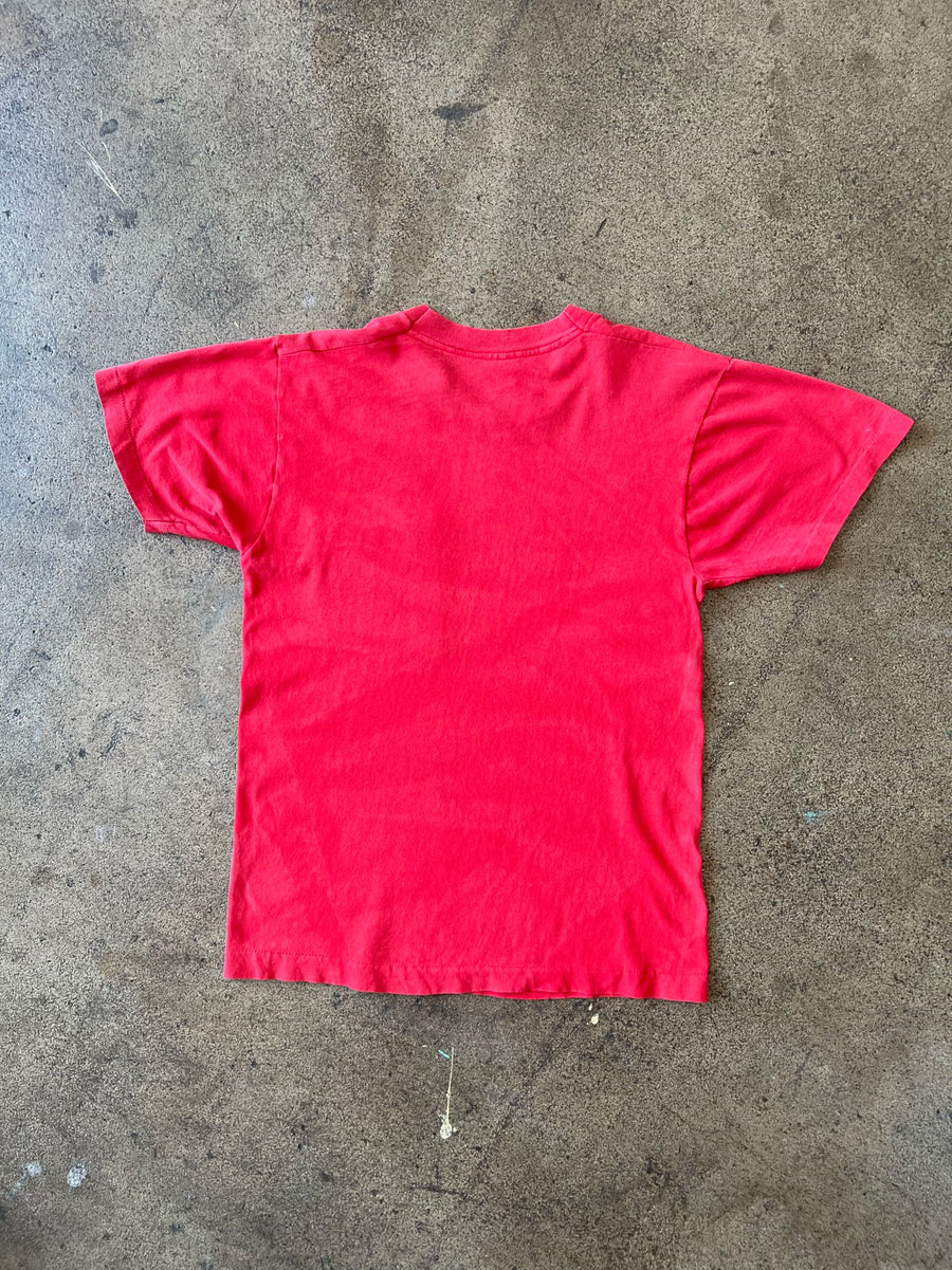 1980s Sun Faded Red Pocket Tee