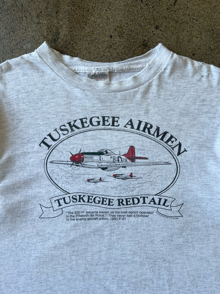 1990s Oneita Tuskegee Airmen Red Tail Tee