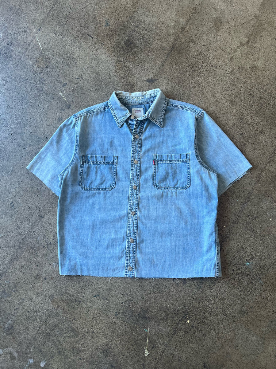 2000s Levi's Cropped + Chopped Two Pocket Denim Shirt