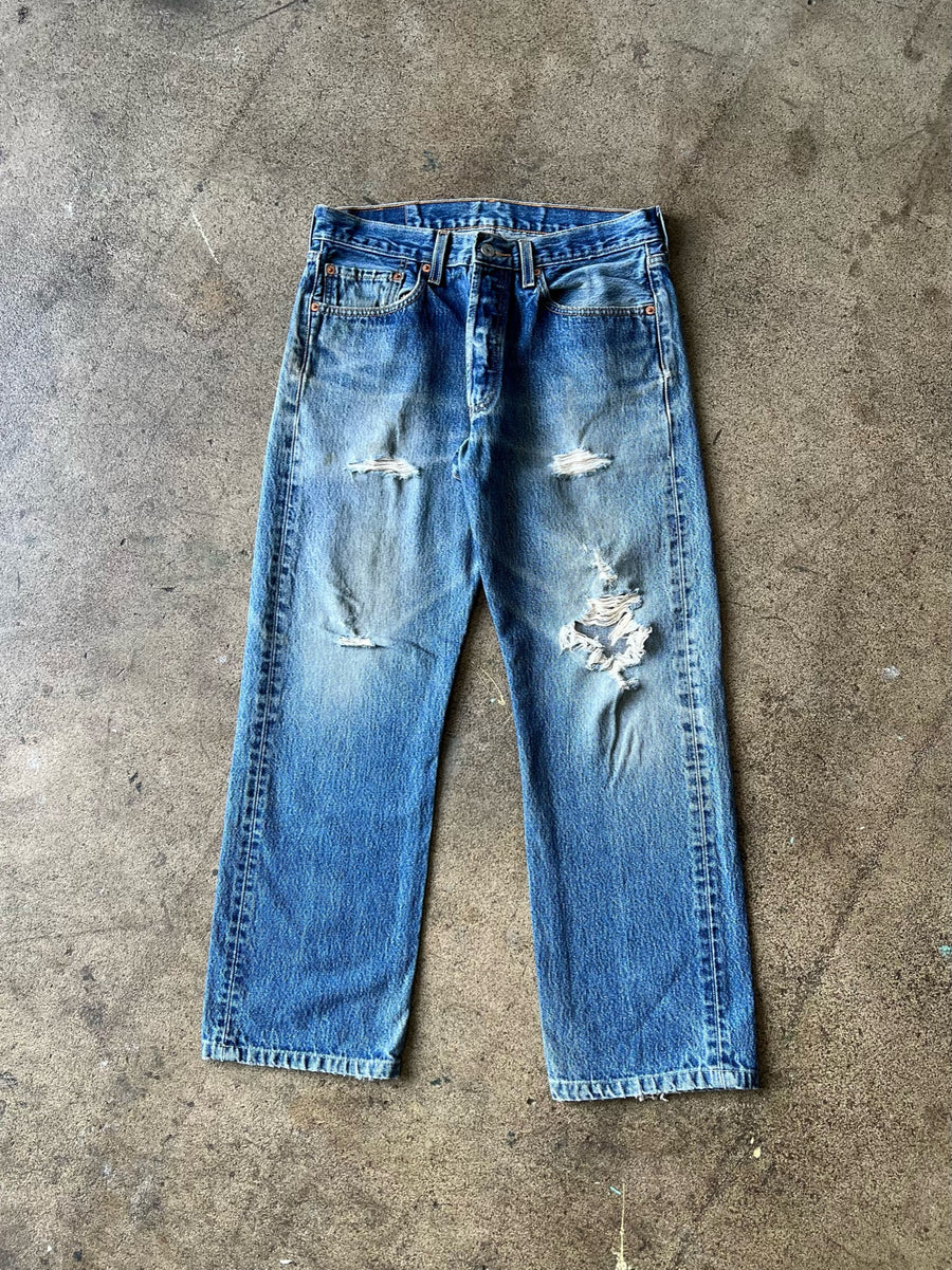 2000s Levi's 501 Faded Blue Jeans 31