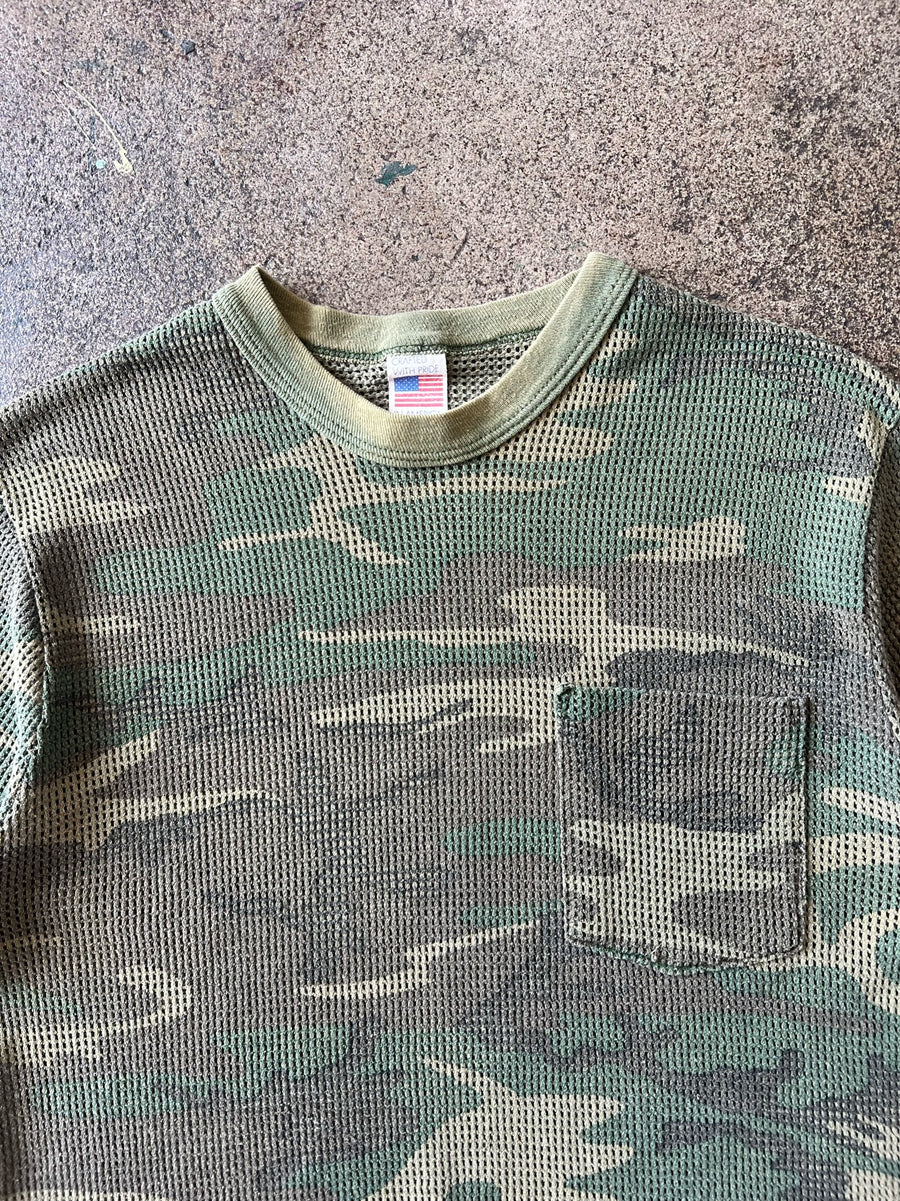 1990s Camo Mesh Cropped Tee