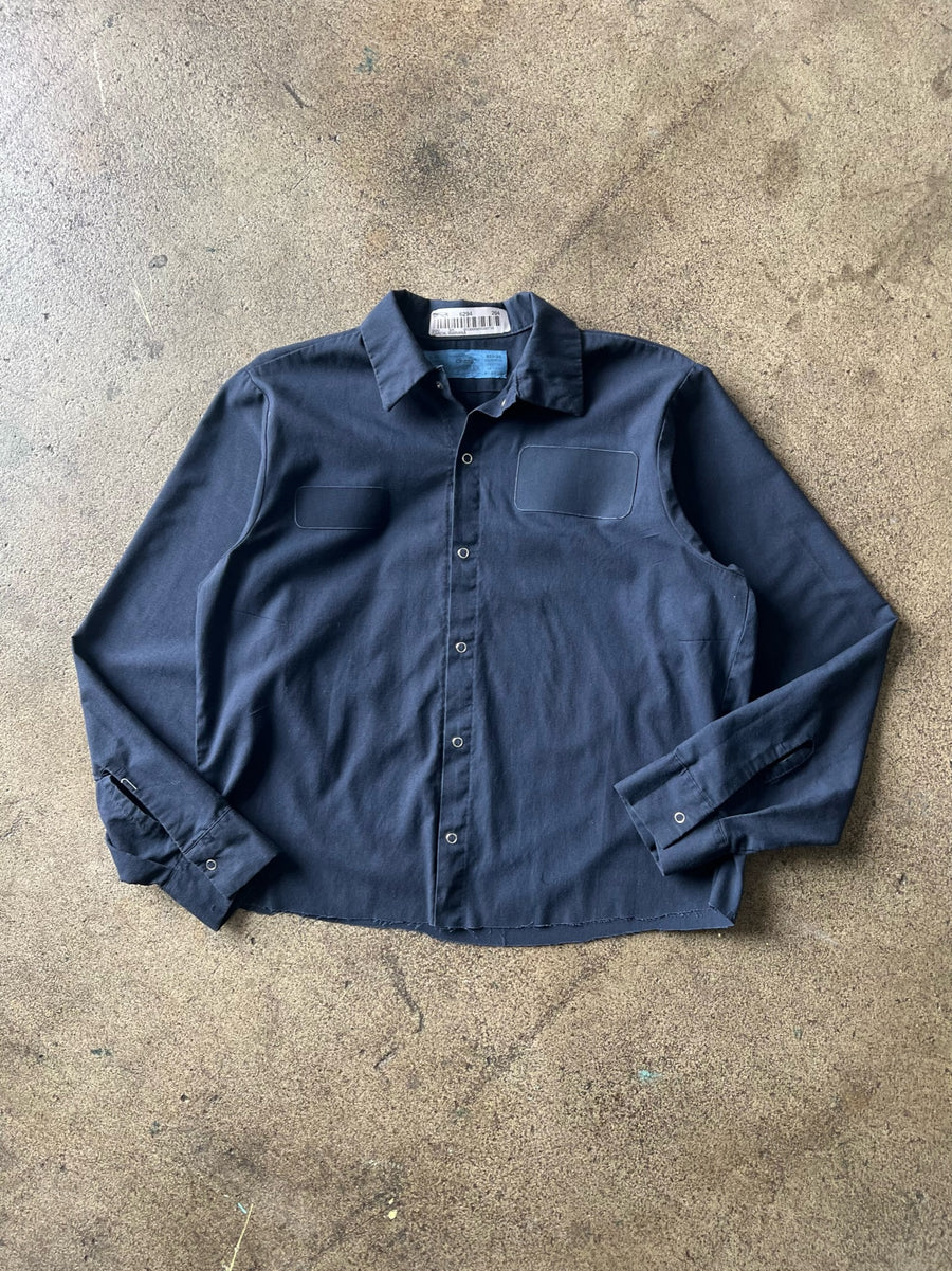 2000s Cropped Long Sleeve Work Shirt