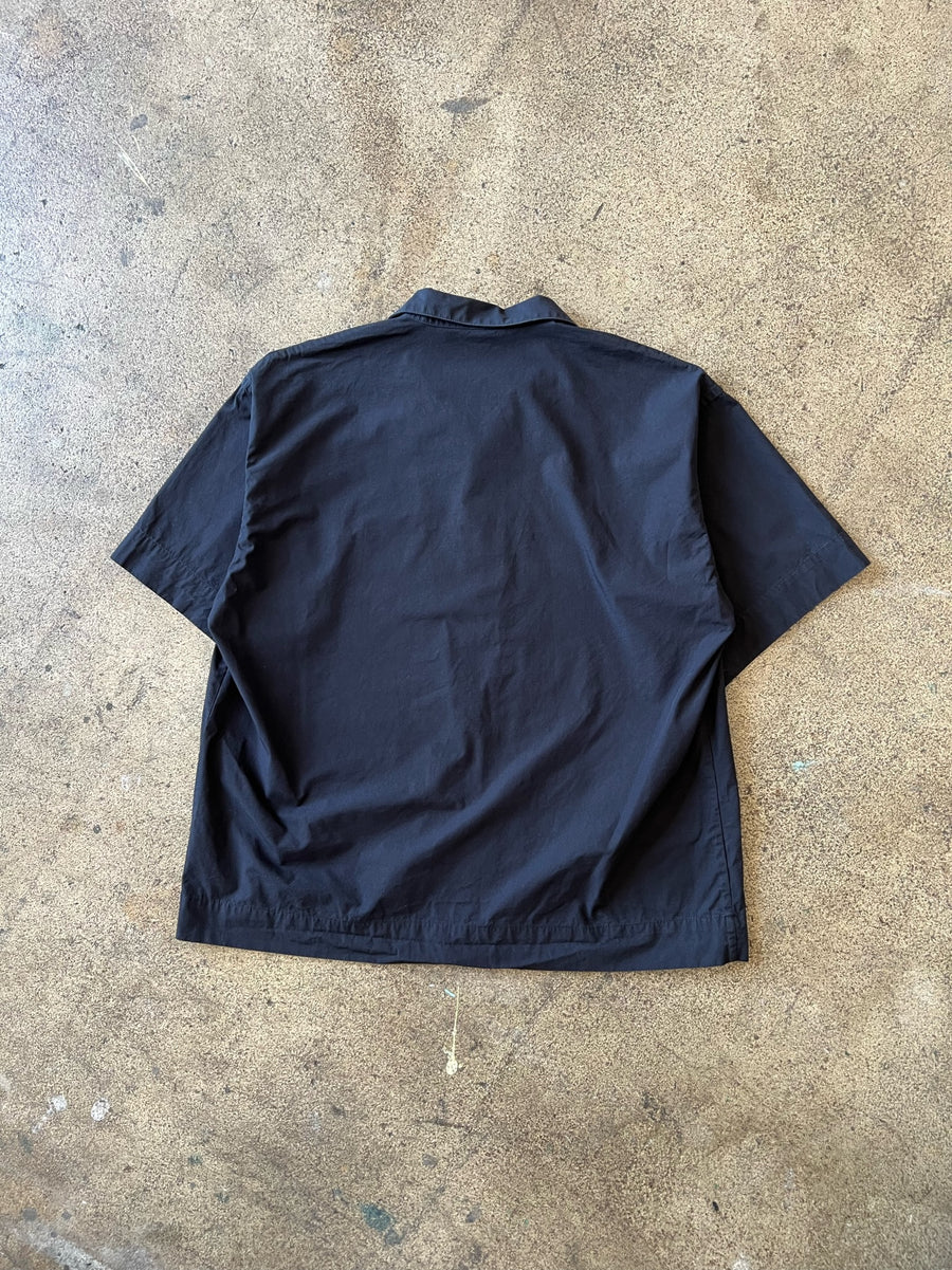 Vintage Faded Black Cropped Shirt