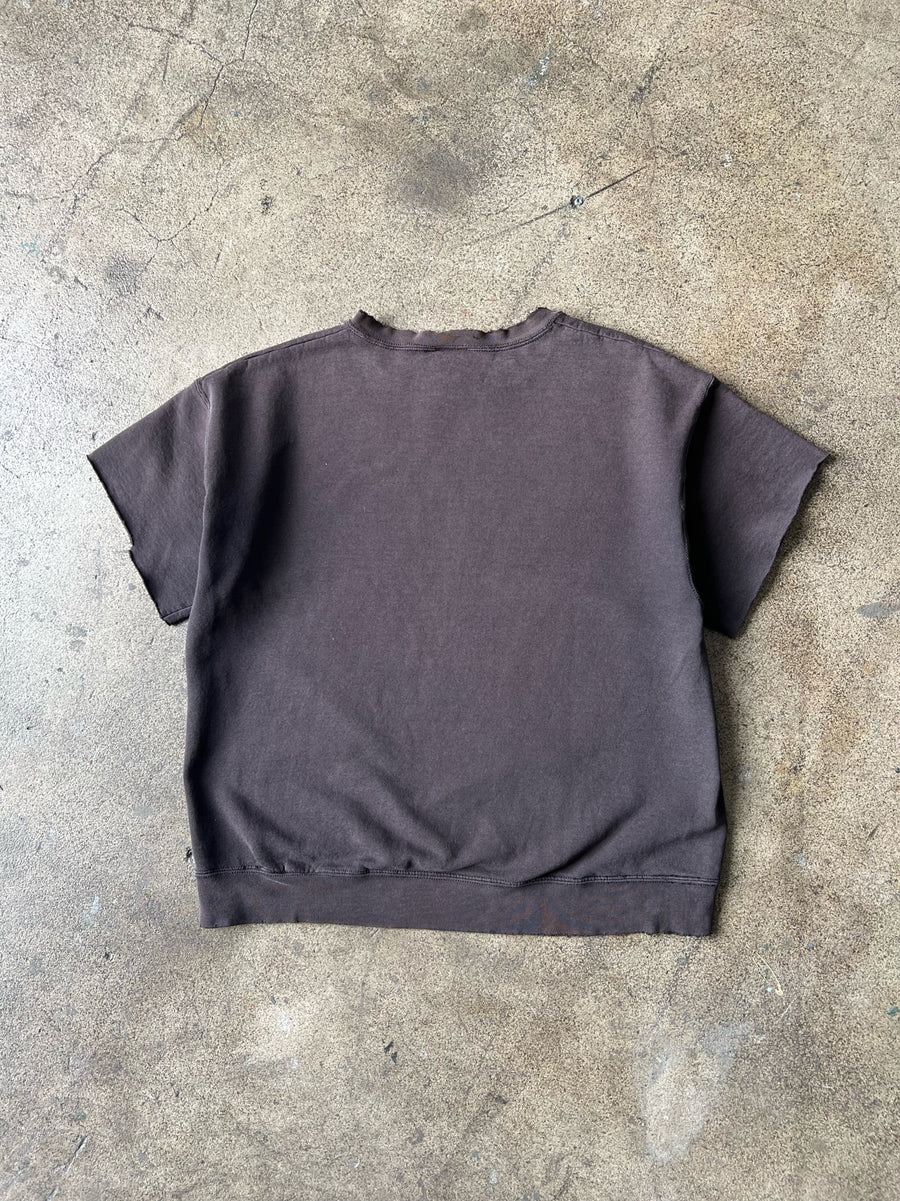 1990s Chopped Crewneck Sweatshirt Faded Black