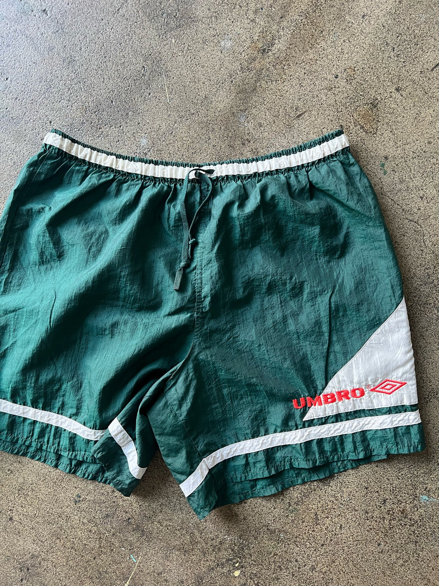 1990s Umbro Green Soccer Shorts