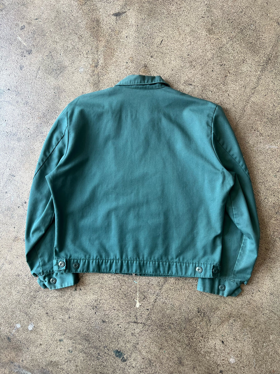 1980s Green Two Pocket Light Work Jacket