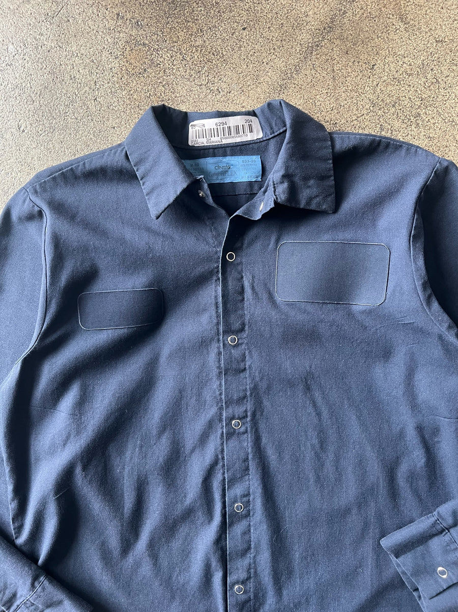 2000s Cropped Long Sleeve Work Shirt