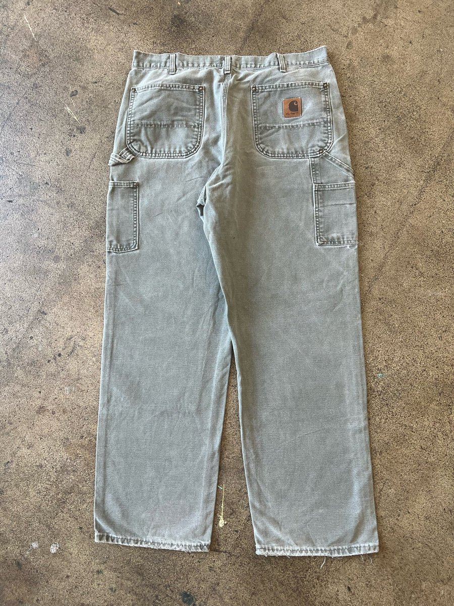 1990s Carhartt Double Knees Moss Green 35