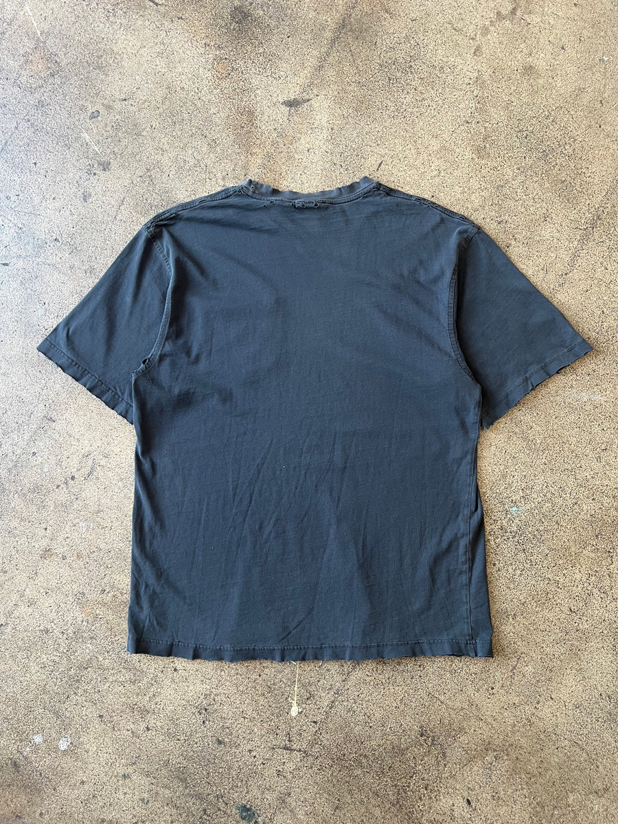 1990s Distressed Black Pocket Tee