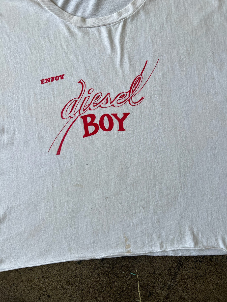 1990s Hanes Chopped and Cropped Diesel Boy Tee