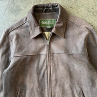 2000s Eddie Bauer Faded Brown Leather Jacket – Ametora