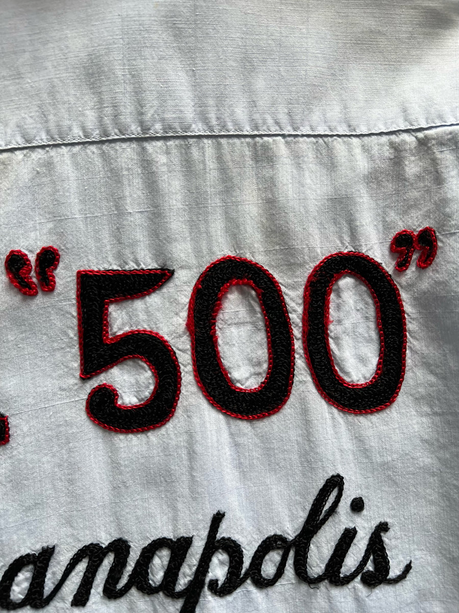 1950s Indy 500 Chain Stitch Loop Collar Shirt