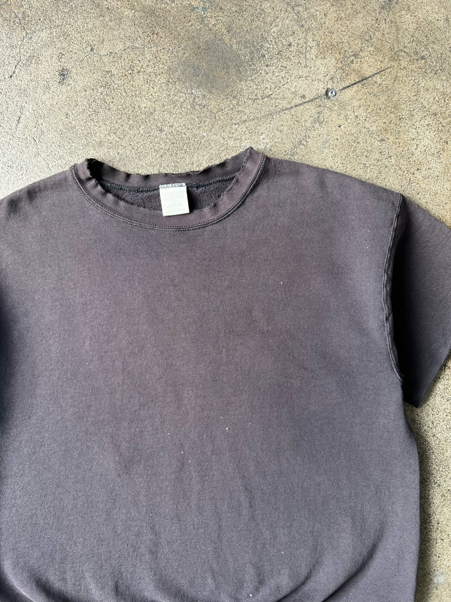 1990s Chopped Crewneck Sweatshirt Faded Black