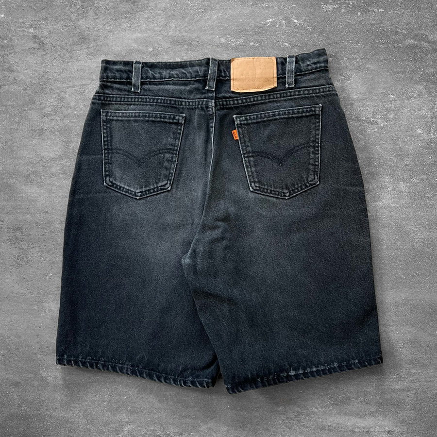 1990s Levi's 550 Orange Tab Faded Black Jorts 32