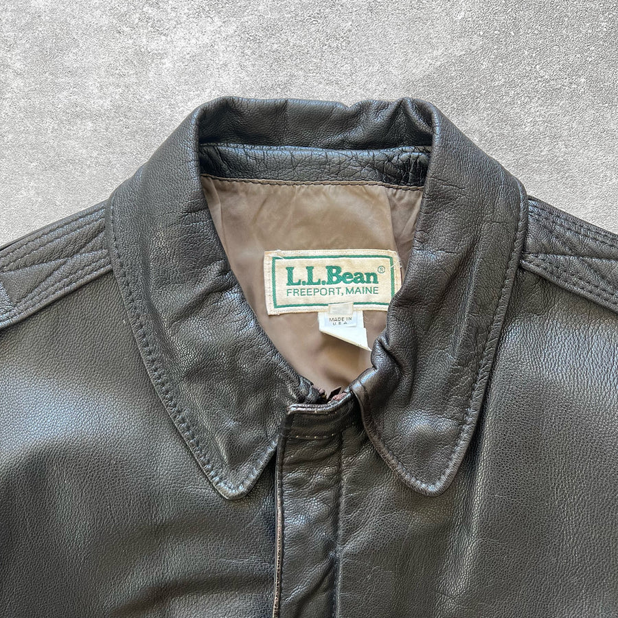 1990s LL Bean A2 Leather Jacket