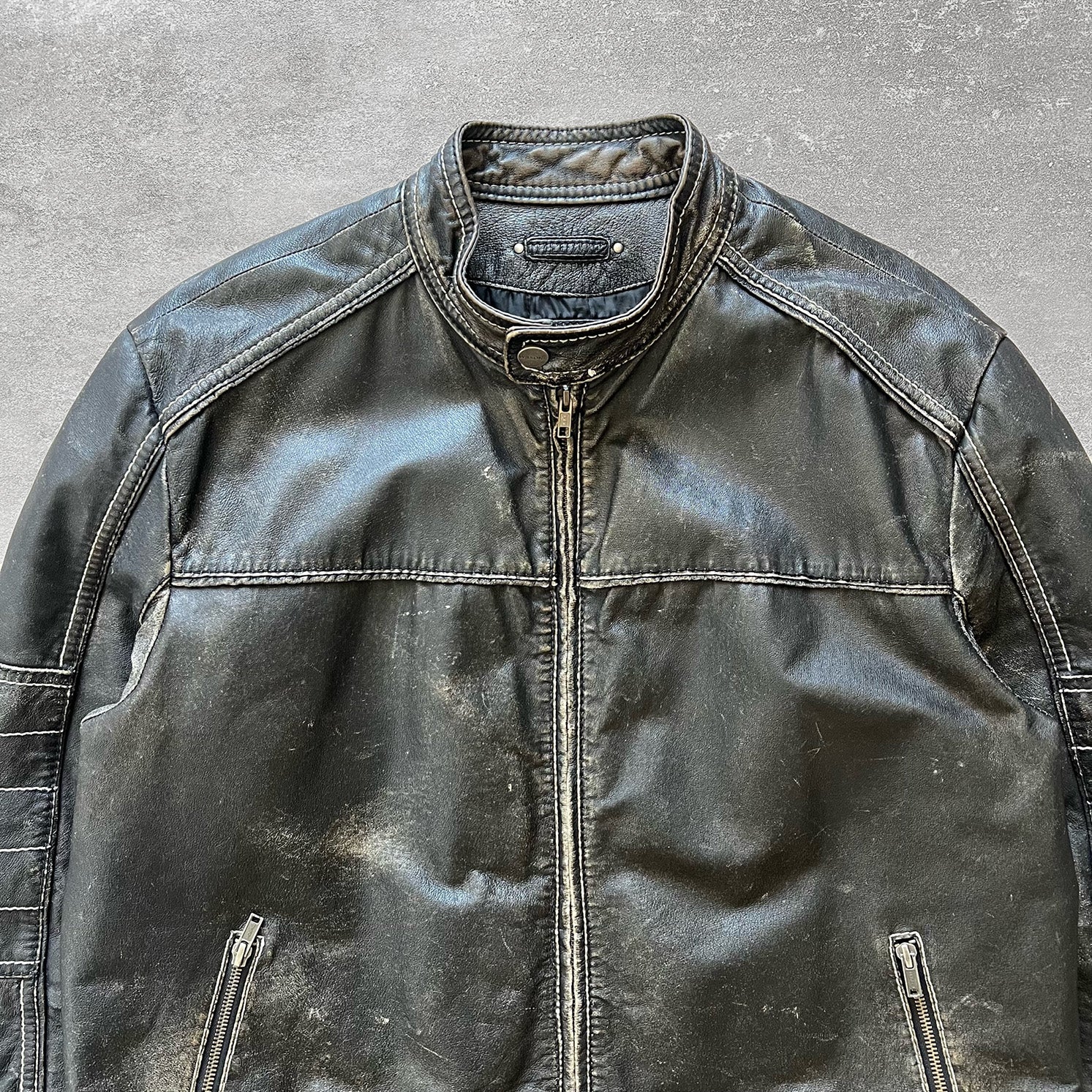 2000s Wilsons Leather Cafe Racer Jacket – Ametora