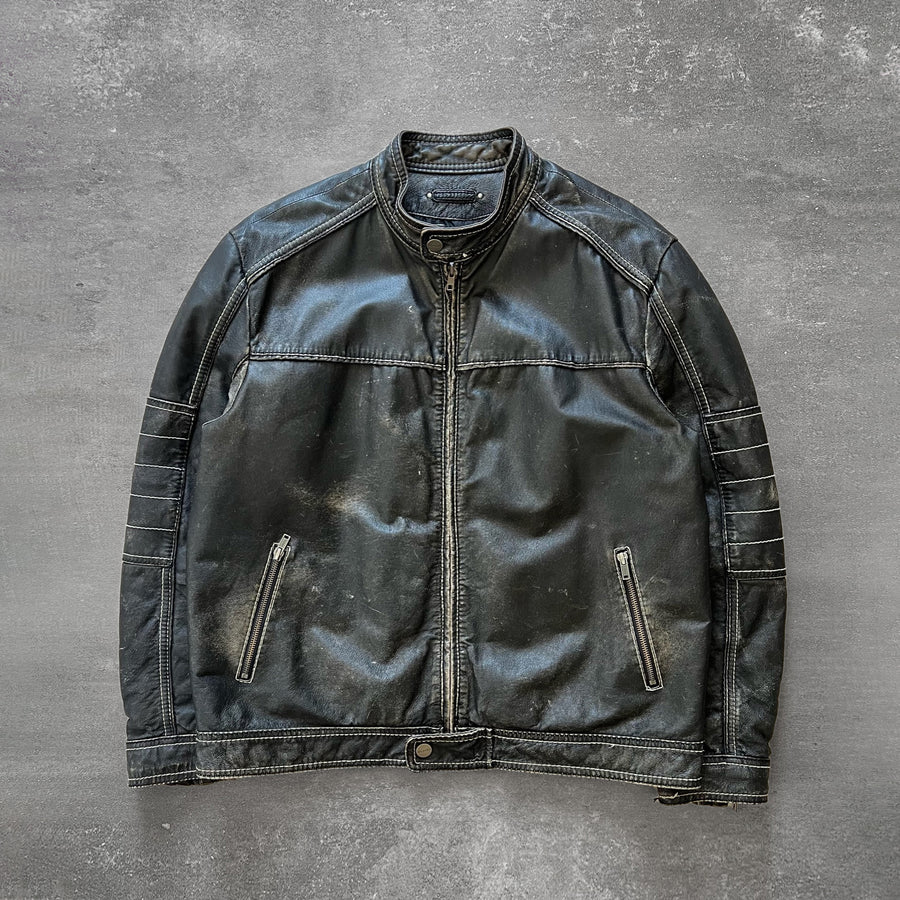 2000s Wilsons Leather Cafe Racer Jacket