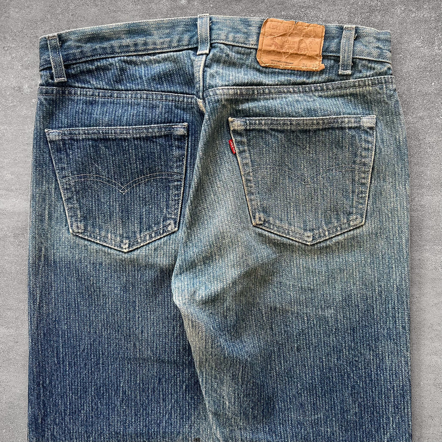 1980s Levi's 501 Pinstripe Jeans 33