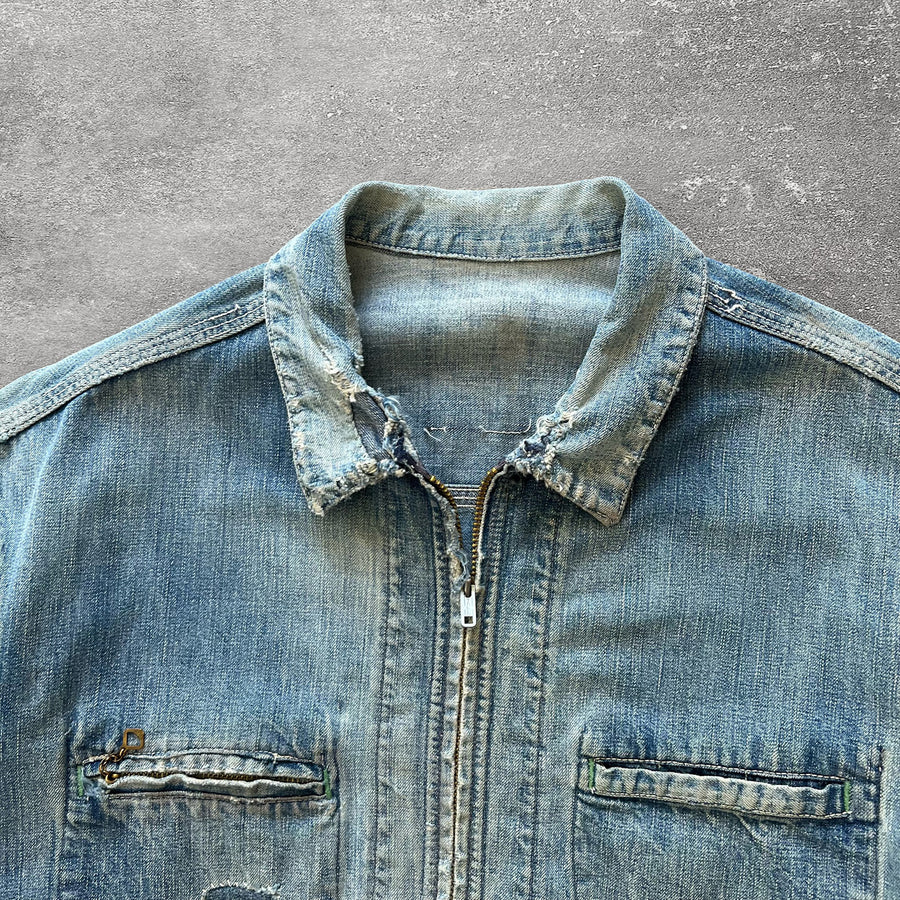1960s Osh Kosh Repaired Denim Work Jacket
