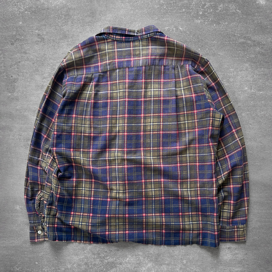 1950s Campus Faded Plaid Shirt