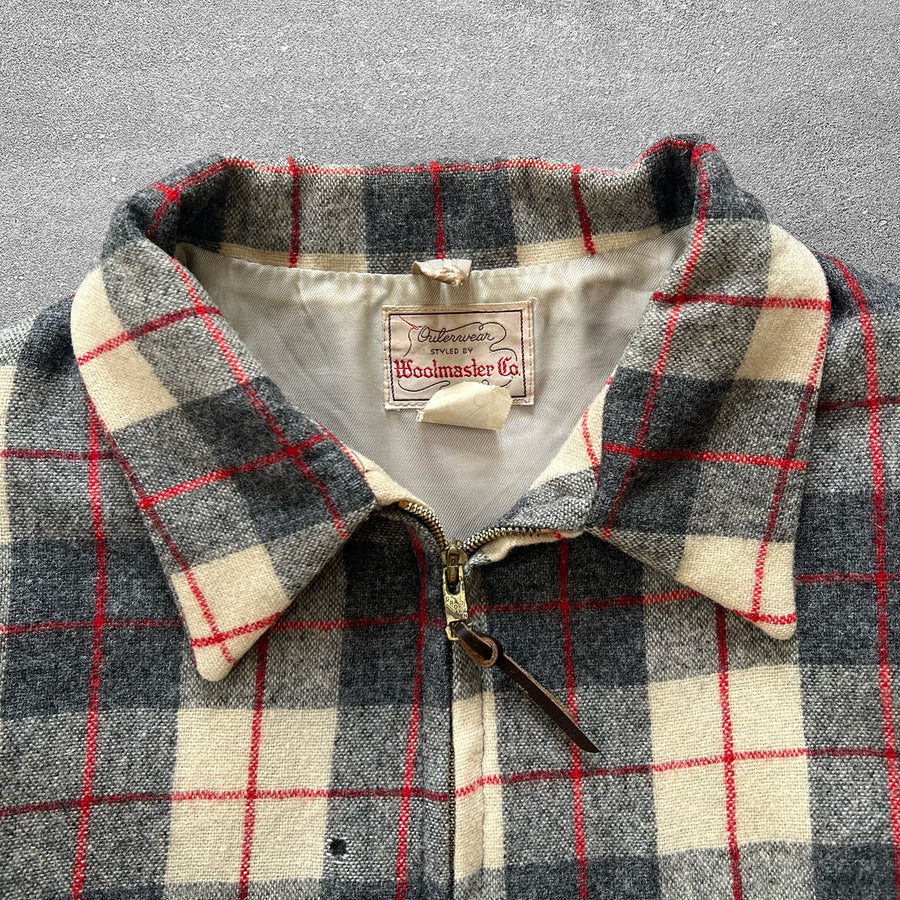 1950s Plaid Wool Cropped Jacket