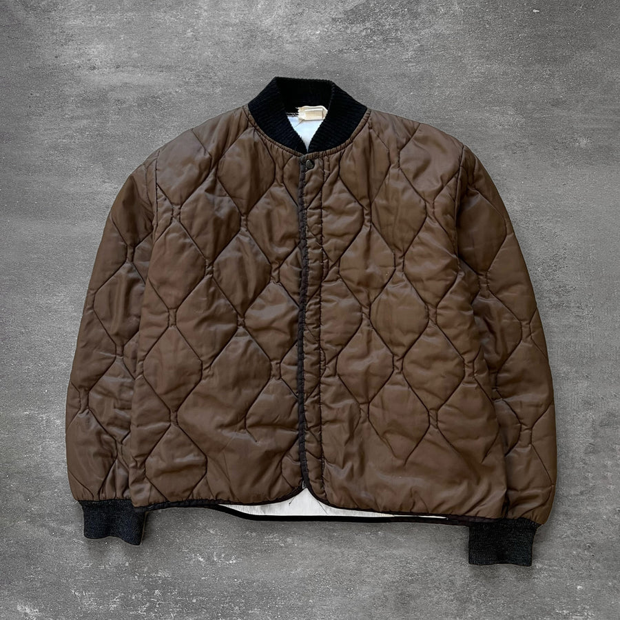 1980s Quilted Liner Jacket Brown