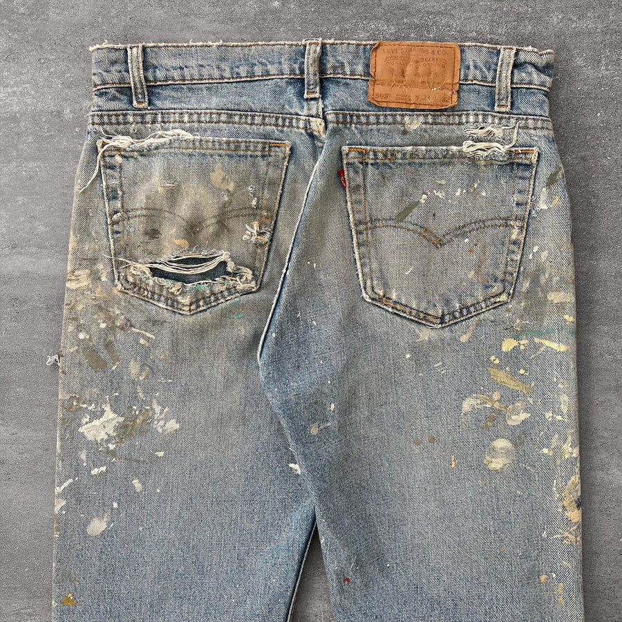 1990s Levi's 505 Jeans Paint x Repairs 32
