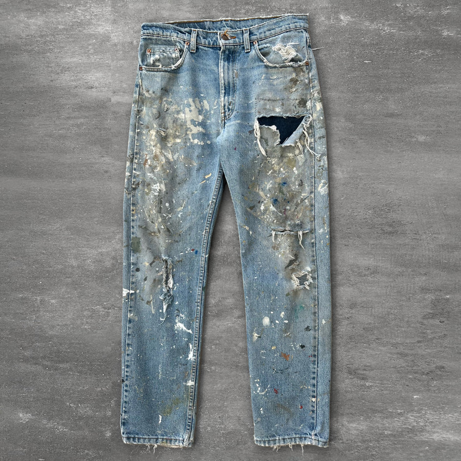 1990s Levi's 505 Jeans Paint x Repairs 32