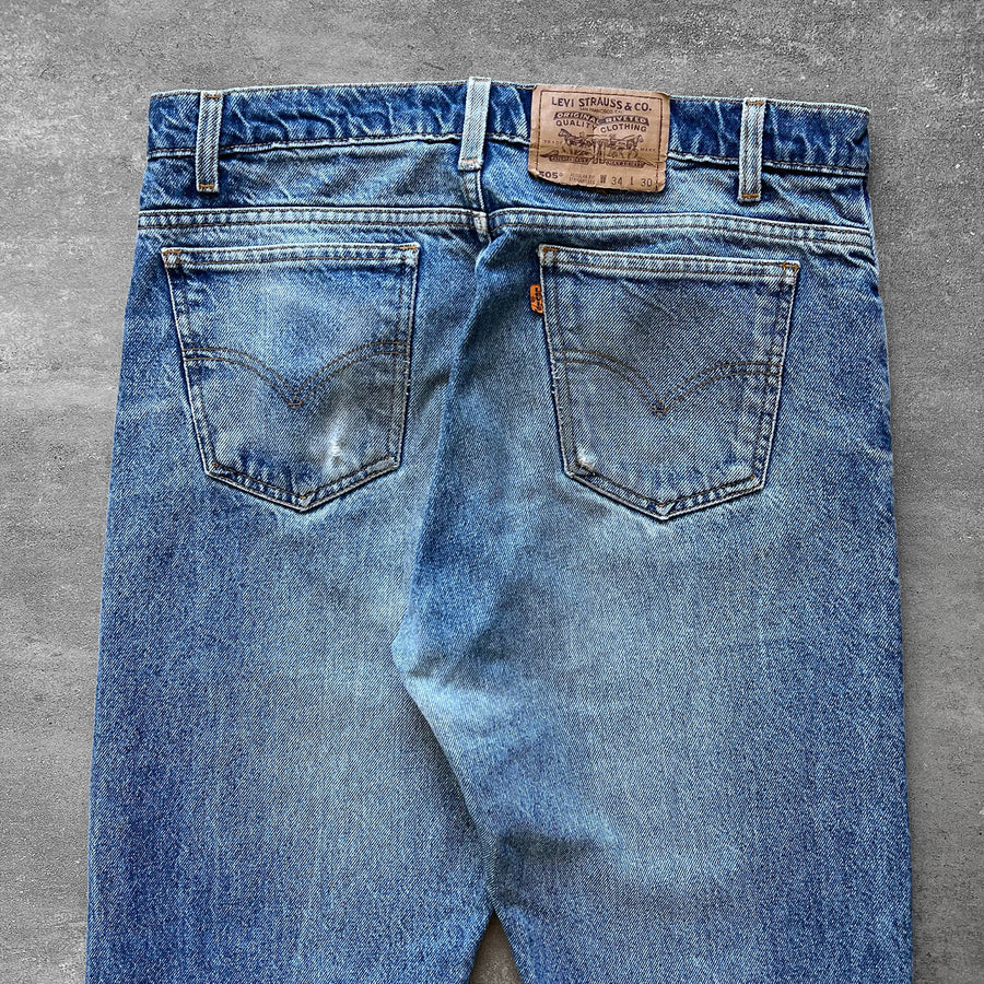 1990s Levi's 505 Orange Tab Jeans 33