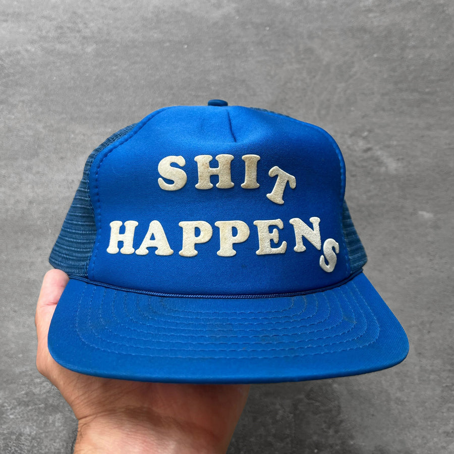 1980s Shit Happens Trucker Hat