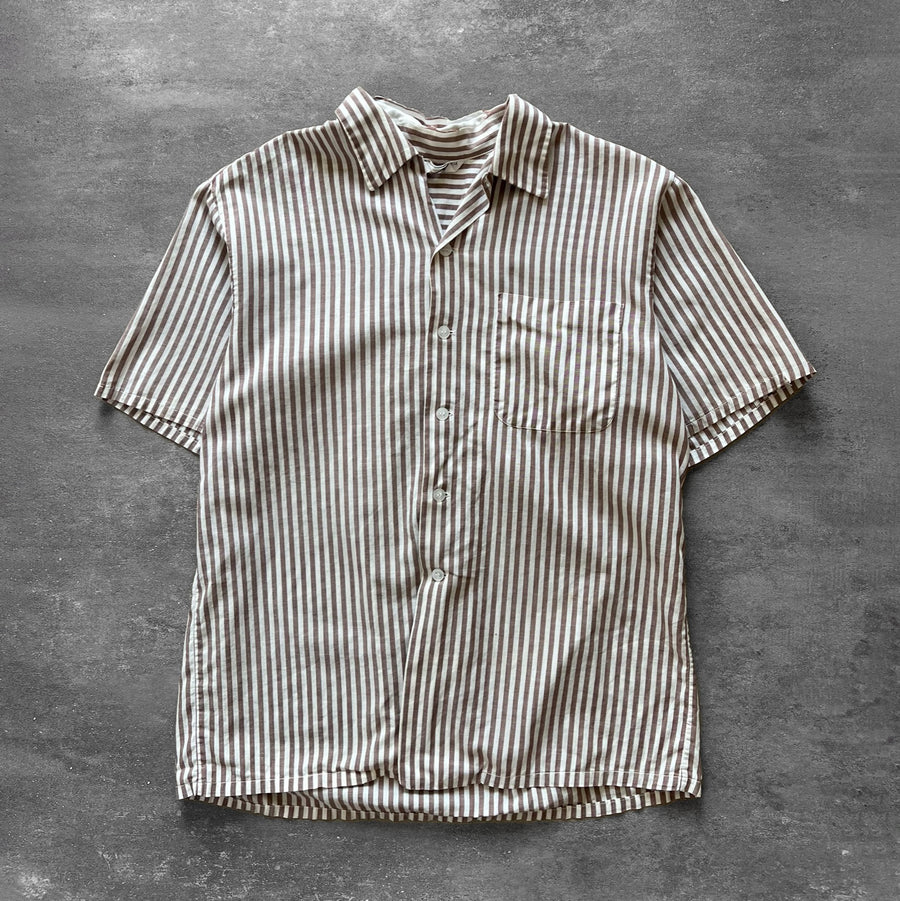 1960s Striped Brown Short Sleeve