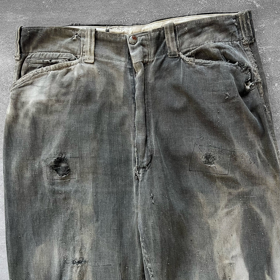 1950s Penney's Pay Day Work Pants Farm Repairs 35