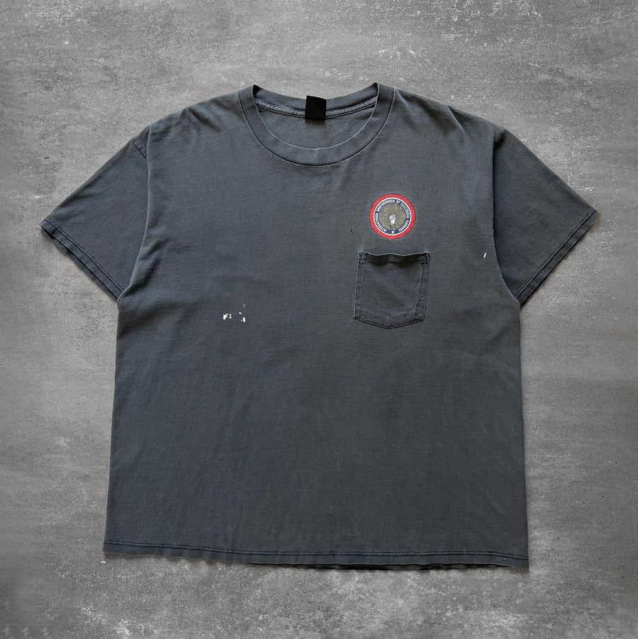 1990s Electrician Faded Black Pocket Tee