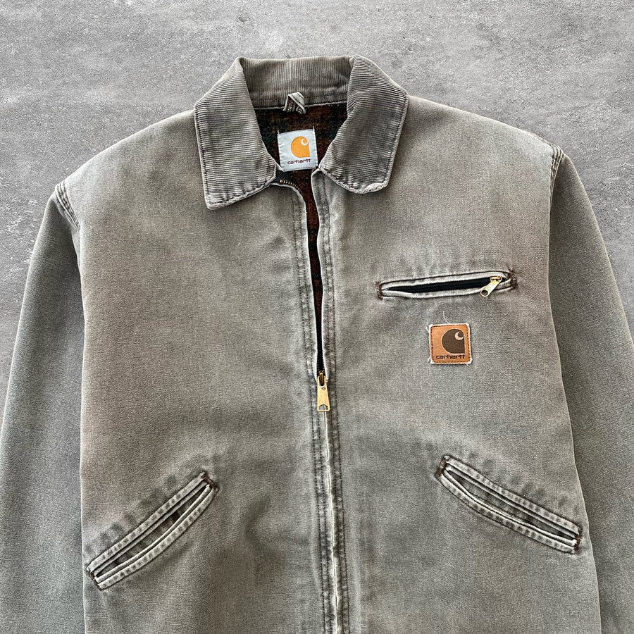 1990s Carhartt Detroit Jacket Faded Gray