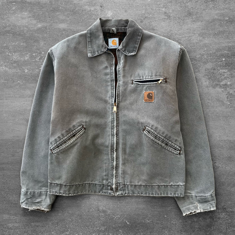 1990s Carhartt Detroit Jacket Faded Gray