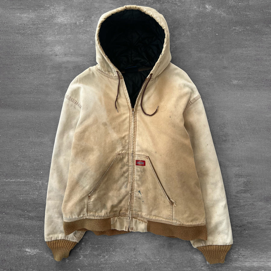 1990s Dickies Sun Faded Hooded Work Jacket